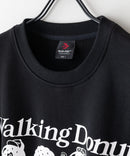 【SAVIER/サビアー】WALKING DONUTSコラボ / 前面プリント ビッグシルエット スウェットトレーナー ワンポイント刺繍 ブランドロゴ