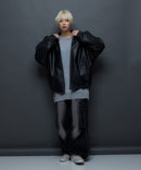 【SAVIER/サビアー】オーバーサイズ ヴィンテージライク フェイクレザージャケット