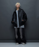 【SAVIER/サビアー】オーバーサイズ ヴィンテージライク フェイクレザージャケット