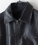 【SAVIER/サビアー】オーバーサイズ ヴィンテージライク フェイクレザージャケット