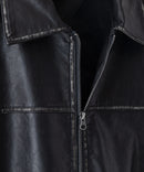 【SAVIER/サビアー】オーバーサイズ ヴィンテージライク フェイクレザージャケット