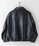 【SAVIER/サビアー】オーバーサイズ ヴィンテージライク フェイクレザージャケット
