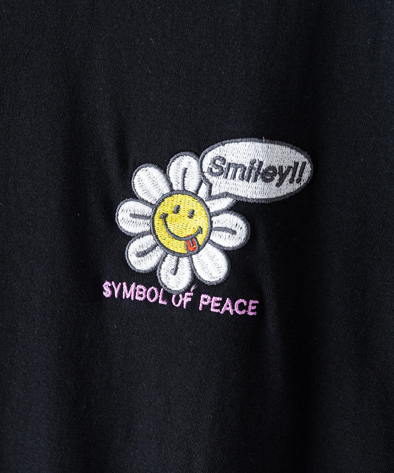 【SMILEY FACE/スマイリーフェイス】ワンポイント刺繍ロンT zo