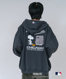【PEANUTS/ピーナッツ】【ユニセックスデザインでリンクコーデにも◎】MLB×PEANUTS 裏起毛ジップパーカー 保温 キャラクター ドジャース ヤンキース ホワイトソックス