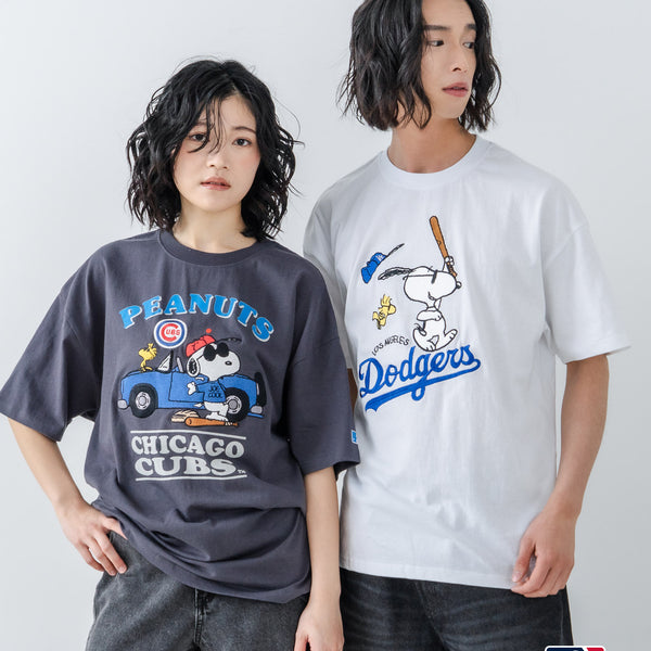 スヌーピー ドジャース ショートスリーブ Tシャツ ホワイト