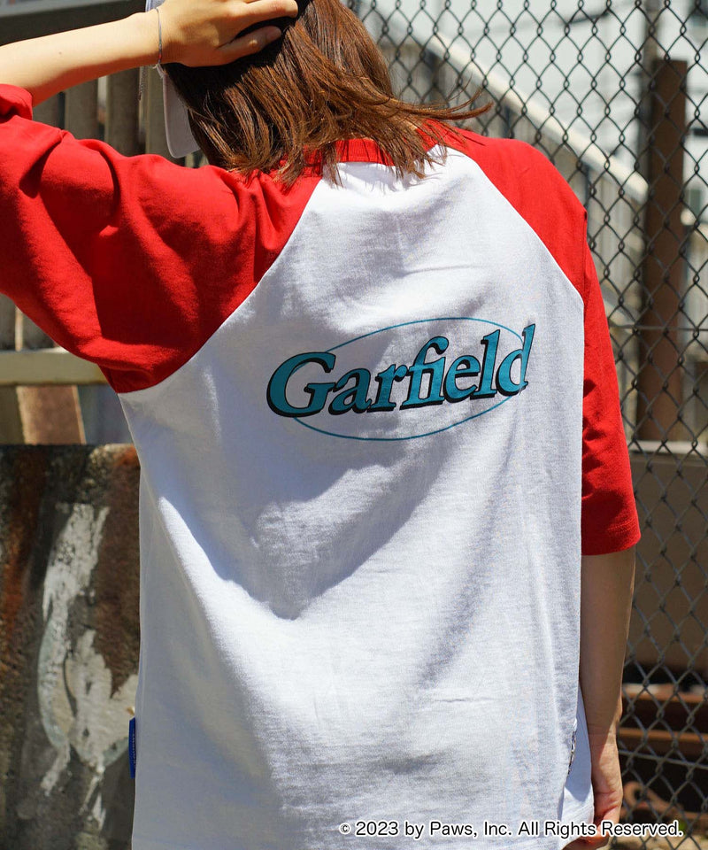 【Garfield】 ガーフィールド コラボ ラグラン Tシャツ Y2K ストリート