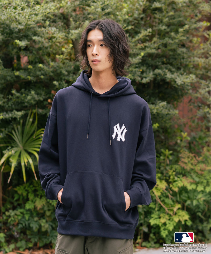 【MLB/メジャーリーグベースボール】裏起毛 バックロゴ フーディー プルオーバーパーカー