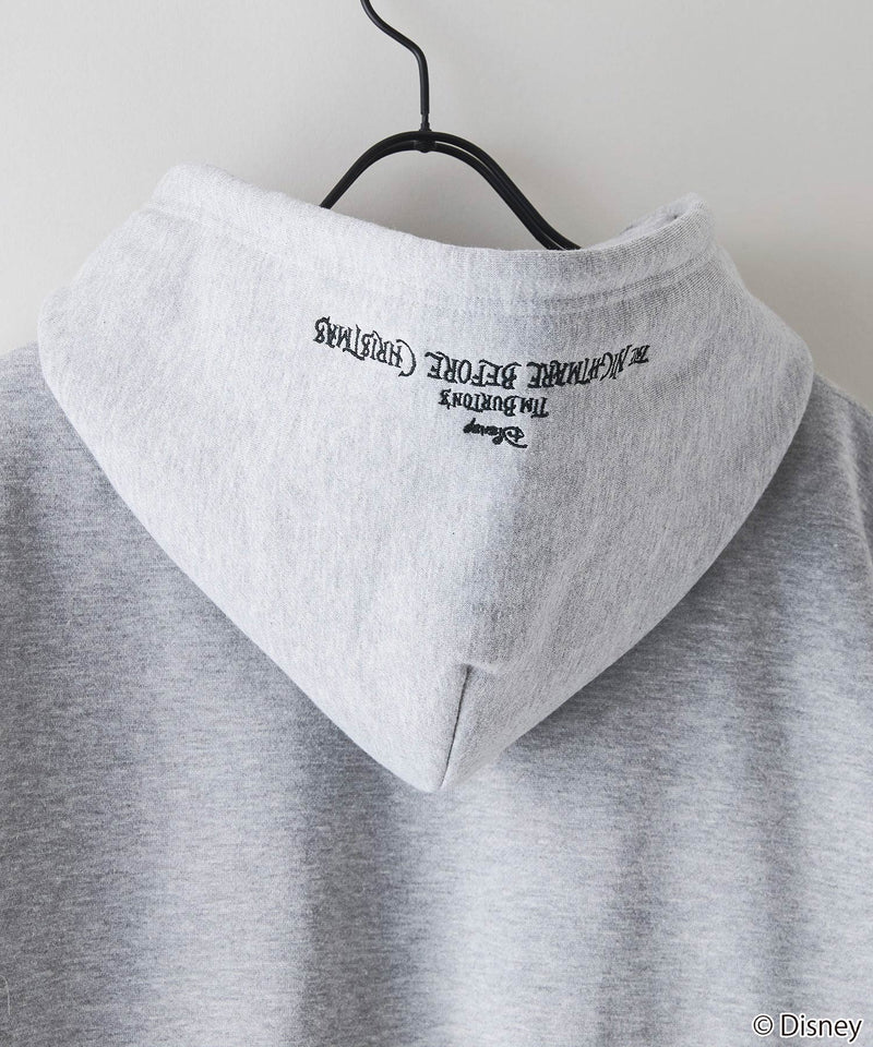 【DISNEY/ディズニー】＜ナイトメアー・ビフォア・クリスマス＞＜ディズニーヴィランズ＞ビッグシルエット 裏起毛 プルオーバーパーカー フーディー ドロップショルダー オーバーサイズ