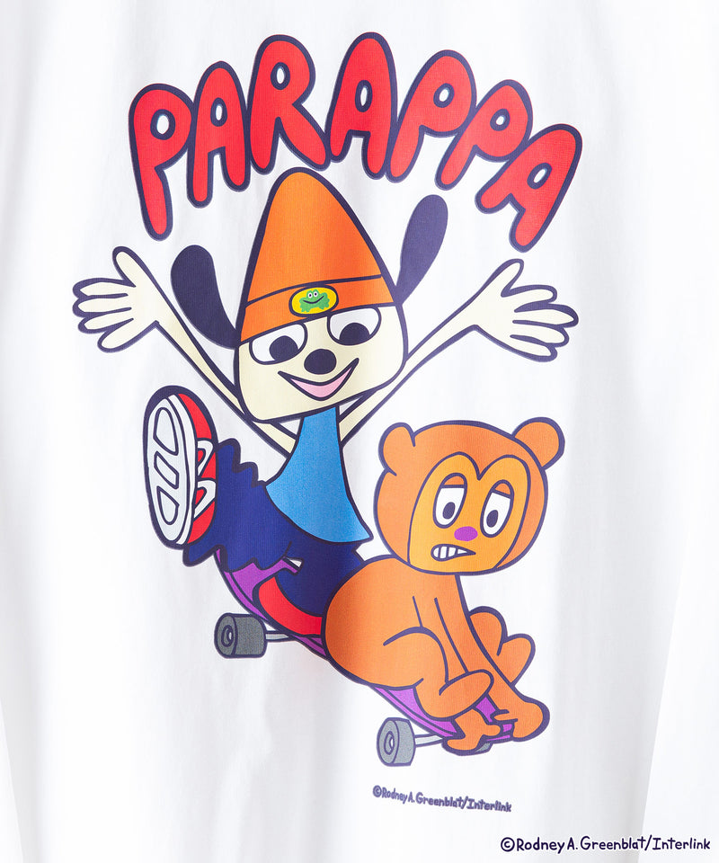 【パラッパラッパー/PaRappa the Rapper】 プリント ロンT オーバーサイズ 綿100% キャラクター 名作ゲーム  リズムゲーム