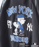 【PEANUTS/ピーナッツ】【ユニセックスデザイン リンクコーデ・カップルコーデにも◎】MLB×PEANUTS スタジアムジャンパー スタジャン オーバーサイズ フェイクレザー ドジャース ヤンキース パドレス ❘ジーンズメイト公式オンラインショップ