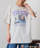 【TOM and JERRY/トムとジェリー】オリジナルデザインTシャツ 刺繍 ドロップショルダー ユニセックス