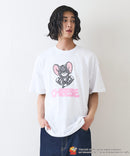 新柄追加！！【TOM AND JERRY/トムとジェリー】オリジナルデザイン 刺繍 Tシャツ ジェリー タフィー ドロップショルダー ビッグシルエット ユニセックス キャラクター