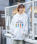 【PEZ x RED CAP GIRL】裏毛 イラスト ビッグシルエット フーディー  プルパーカー