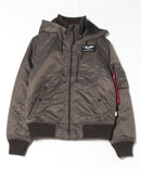 【ALPHA INDUSTRIES/アルファインダストリーズ】フードリブジャケット HOODED RIB JACKET