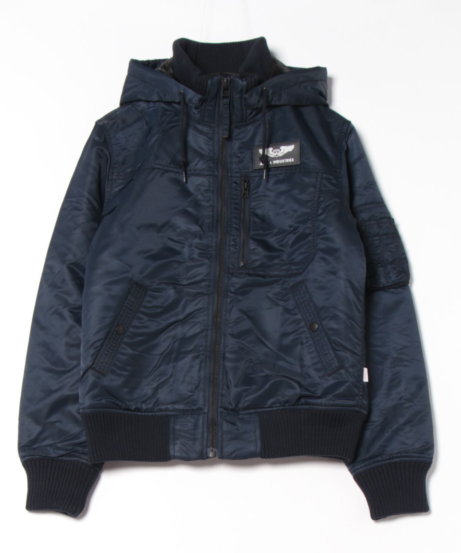 セール中‼️ALPHA INDUSTRIES フーデッドリブ ジャケット 大きいサイズ】アルファ・インダストリーズ/Alpha Industries
