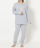 【HAPiNS/ハピンズ】暖か伸びにゃんパジャマ ブルー ONE SIZE ❘ジーンズメイト公式オンラインショップ