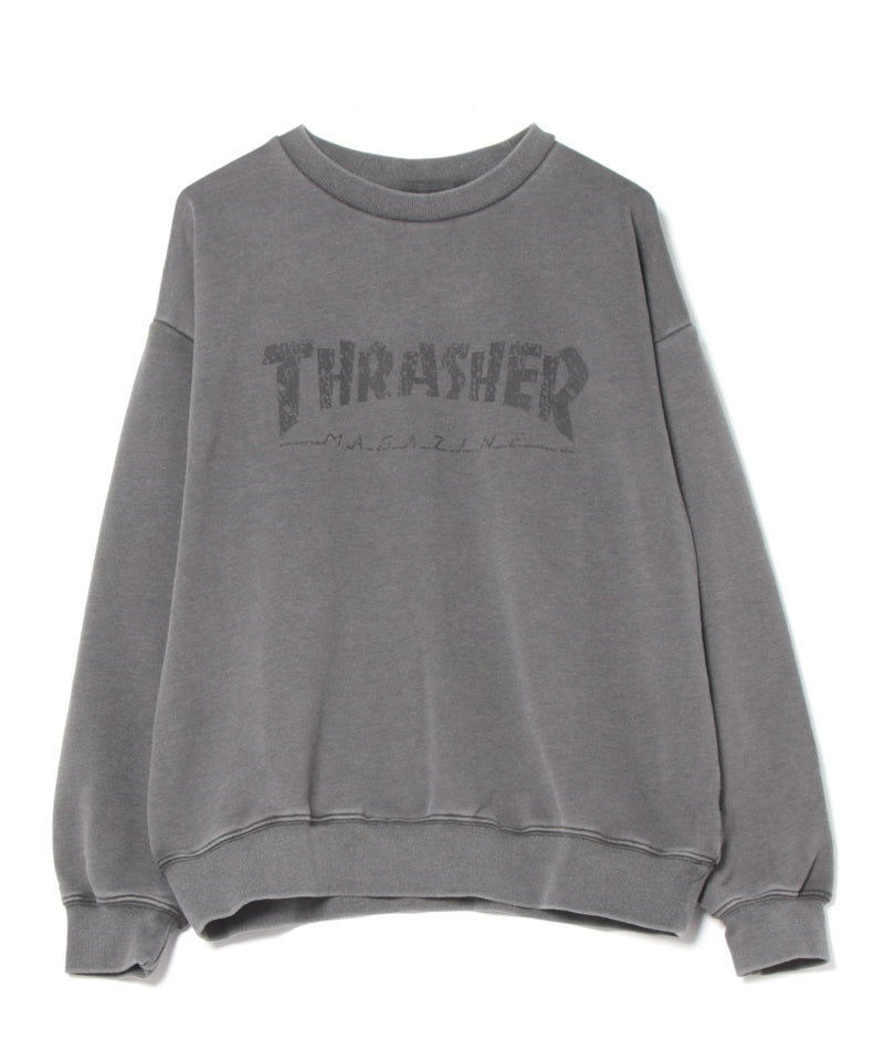 【THRASHER / スラッシャー】 ヘビーウェイト ピグメント マガジンロゴ クルーネック スウェット LOGO PIGMENT SWEAT