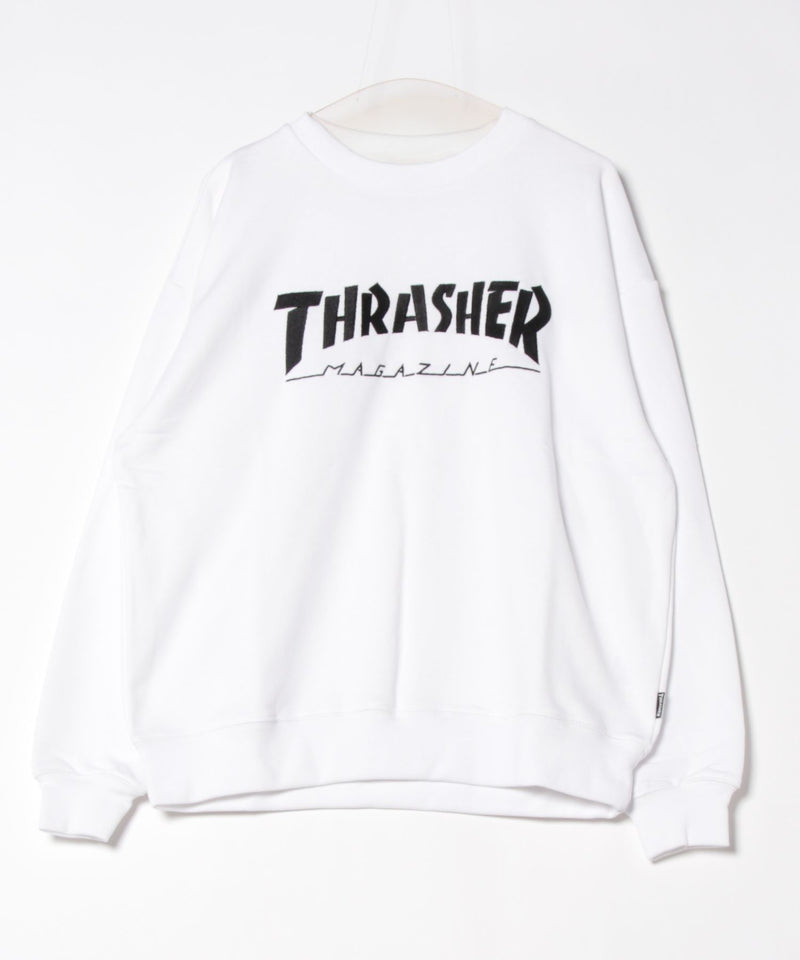 【THRASHER/スラッシャー】ヘビーウェイト マガジンロゴ スペードオースロゴ クルーネック スウェット LOGO CREW SWEAT