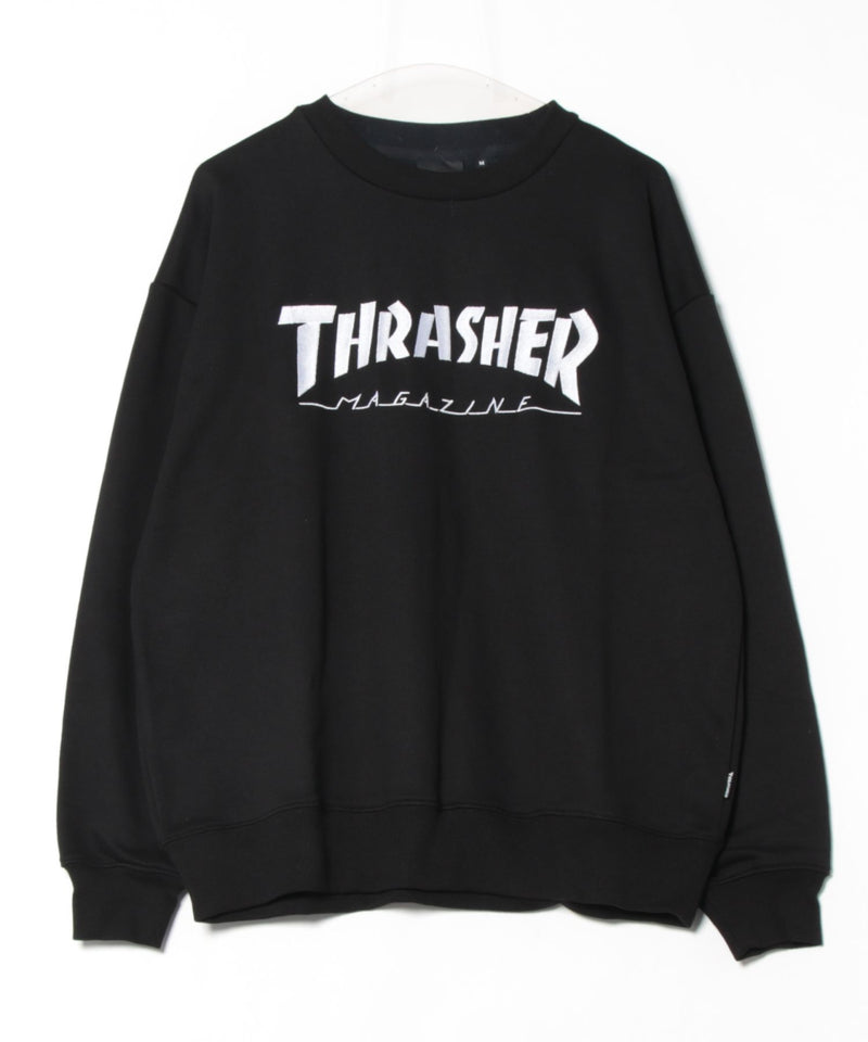 【THRASHER/スラッシャー】ヘビーウェイト マガジンロゴ スペードオースロゴ クルーネック スウェット LOGO CREW SWEAT