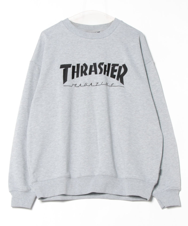 【THRASHER/スラッシャー】ヘビーウェイト マガジンロゴ スペードオースロゴ クルーネック スウェット LOGO CREW SWEAT