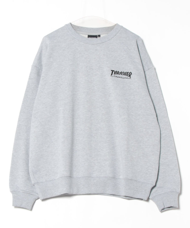 【THRASHER/スラッシャー】ヘビーウェイト マガジンロゴ スペードオースロゴ クルーネック スウェット LOGO CREW SWEAT