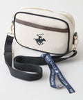 【BEVERLY HILLS POLO CLUB/ビバリーヒルズポロクラブ】【どんなコーディネートにもハマる！】キャンバスショルダー ブランドロゴ刺繍 ワンポイント 内ポケット シンプル カジュアル 上品 デイリーコーデ