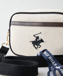 【BEVERLY HILLS POLO CLUB/ビバリーヒルズポロクラブ】【どんなコーディネートにもハマる！】キャンバスショルダー ブランドロゴ刺繍 ワンポイント 内ポケット シンプル カジュアル 上品 デイリーコーデ