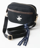 【BEVERLY HILLS POLO CLUB/ビバリーヒルズポロクラブ】【どんなコーディネートにもハマる！】キャンバスショルダー ブランドロゴ刺繍 ワンポイント 内ポケット シンプル カジュアル 上品 デイリーコーデ