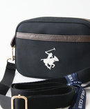 【BEVERLY HILLS POLO CLUB/ビバリーヒルズポロクラブ】【どんなコーディネートにもハマる！】キャンバスショルダー ブランドロゴ刺繍 ワンポイント 内ポケット シンプル カジュアル 上品 デイリーコーデ