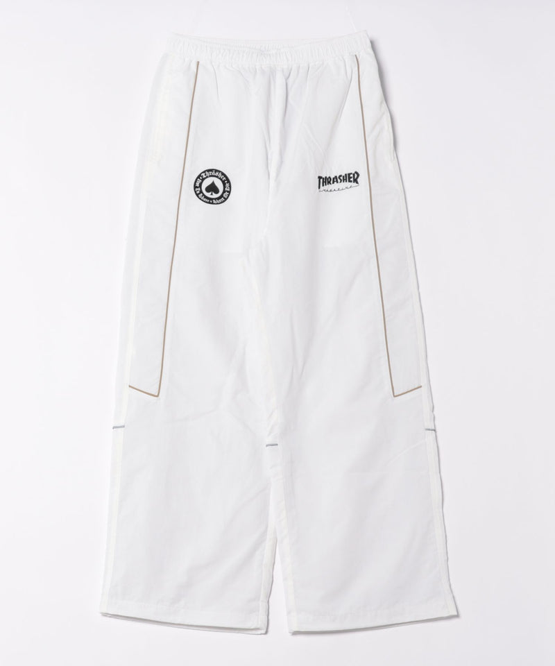 【THRASHER/スラッシャー】ナイロンタスラン パイピングパンツ ワイド ストリート スケーター
