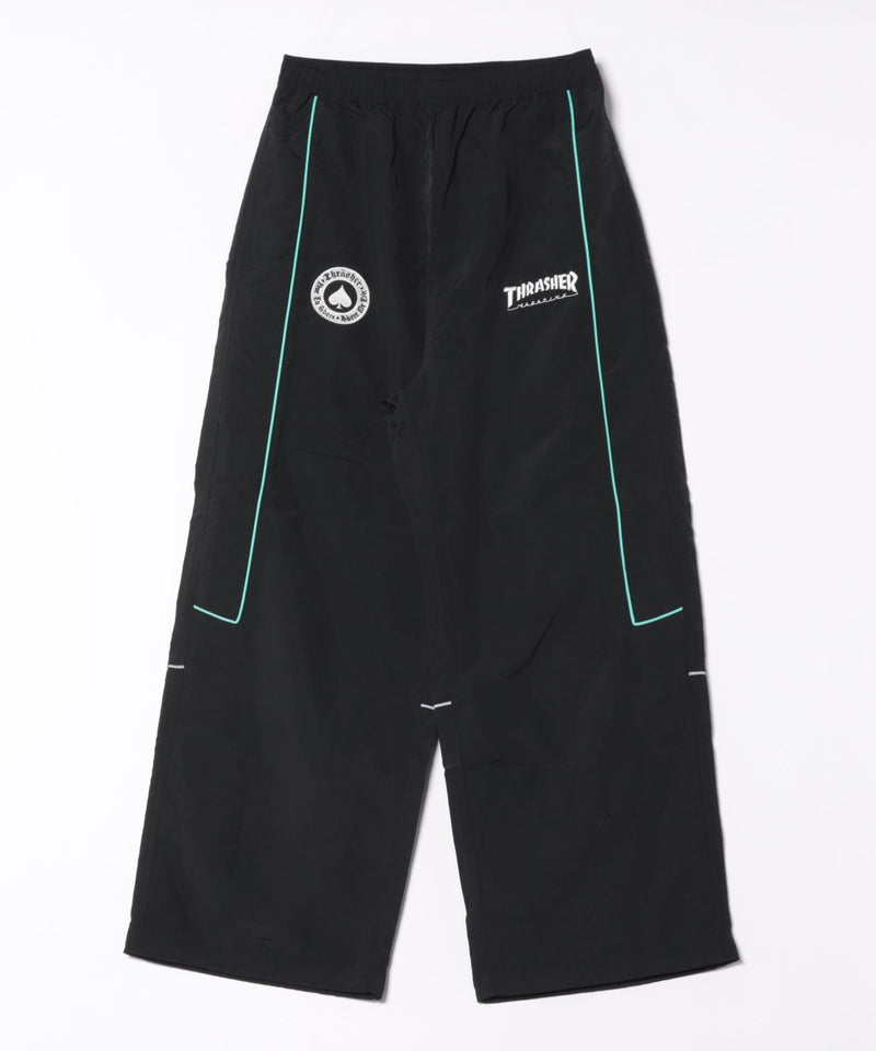 【THRASHER/スラッシャー】ナイロンタスラン パイピングパンツ ワイド ストリート スケーター