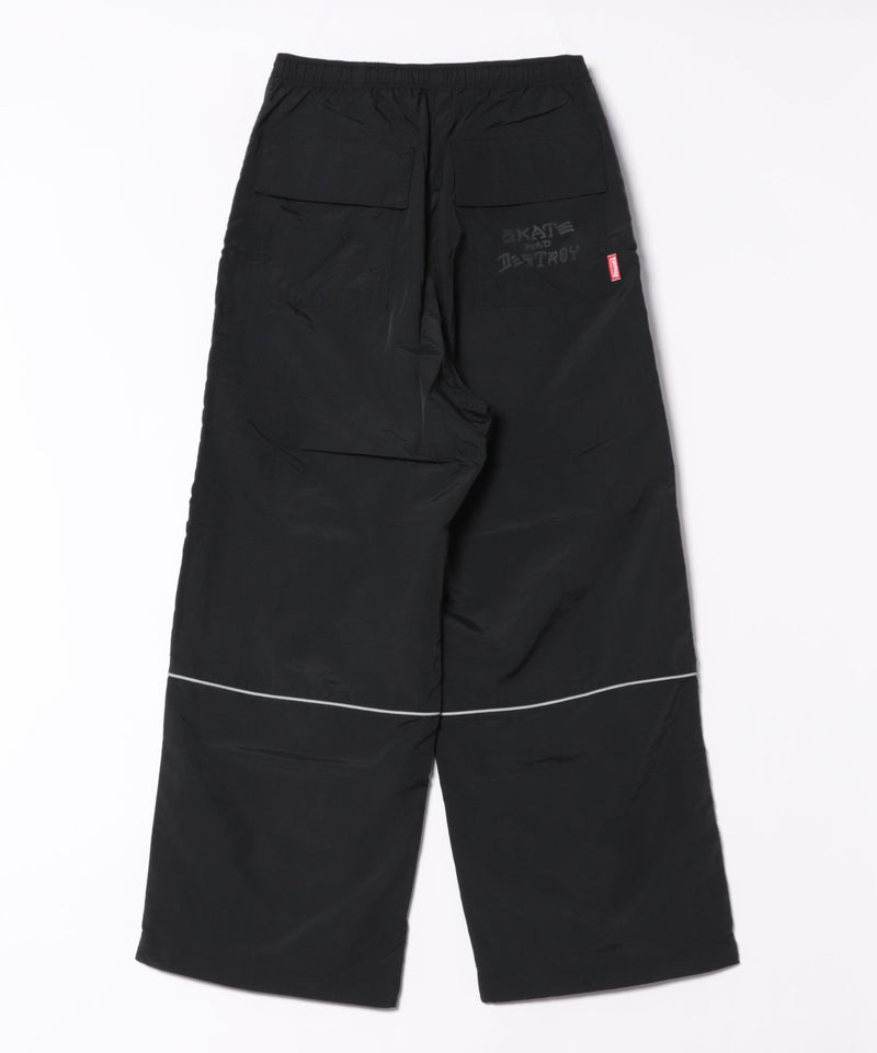 【THRASHER/スラッシャー】ナイロンタスラン パイピングパンツ ワイド ストリート スケーター