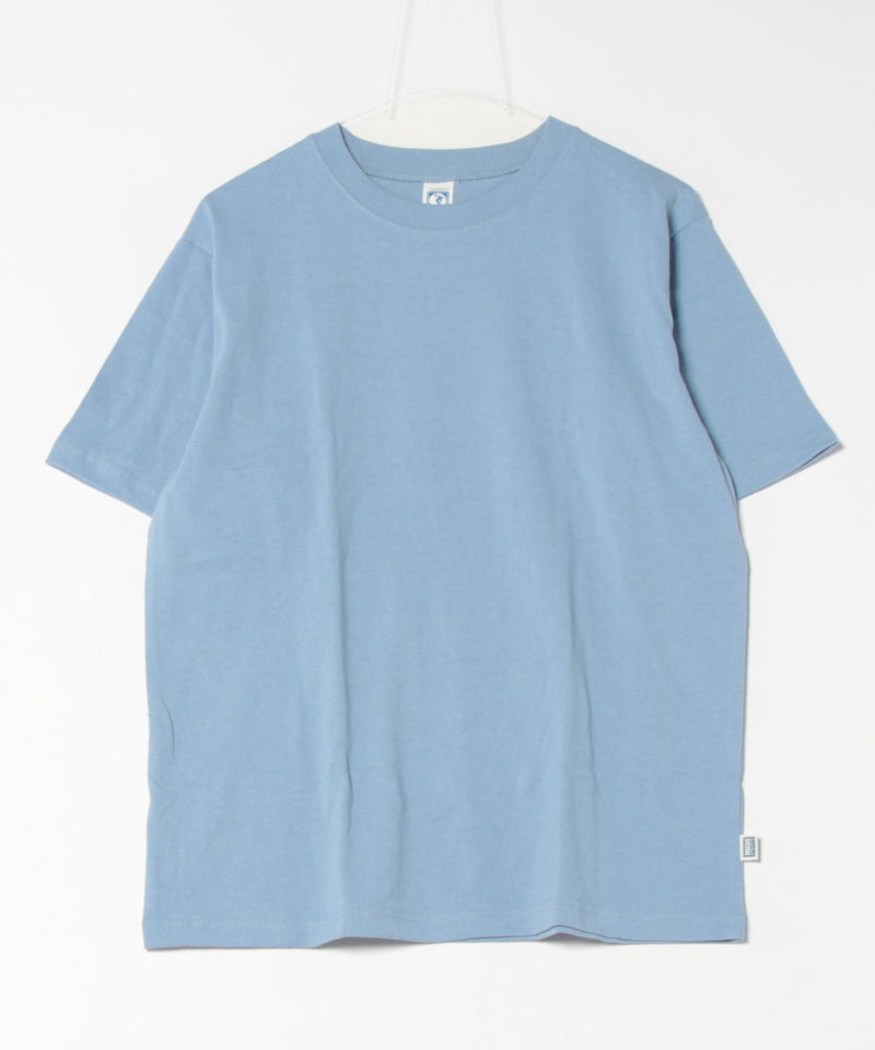 USAコットン ワッペンロゴ刺繍 無地 クルーネック半袖Tシャツ レディース メンズ【DISCUS/ディスカス】
