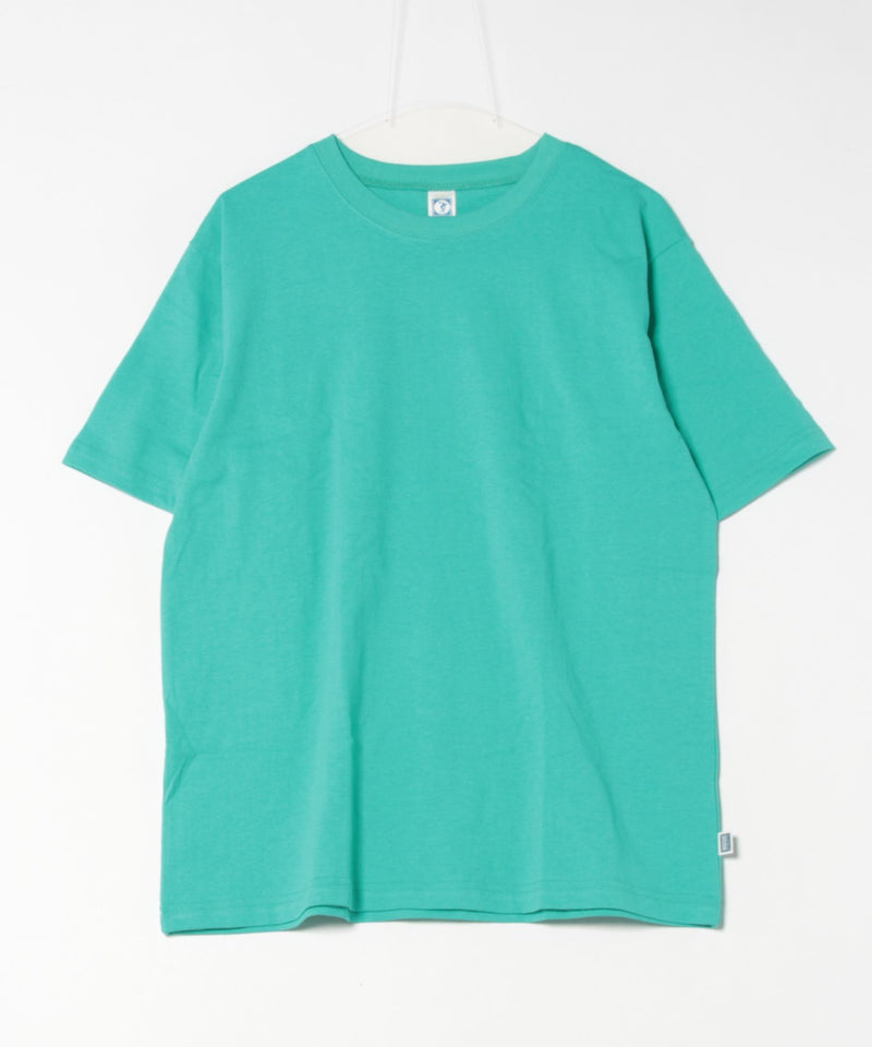 USAコットン ワッペンロゴ刺繍 無地 クルーネック半袖Tシャツ レディース メンズ【DISCUS/ディスカス】