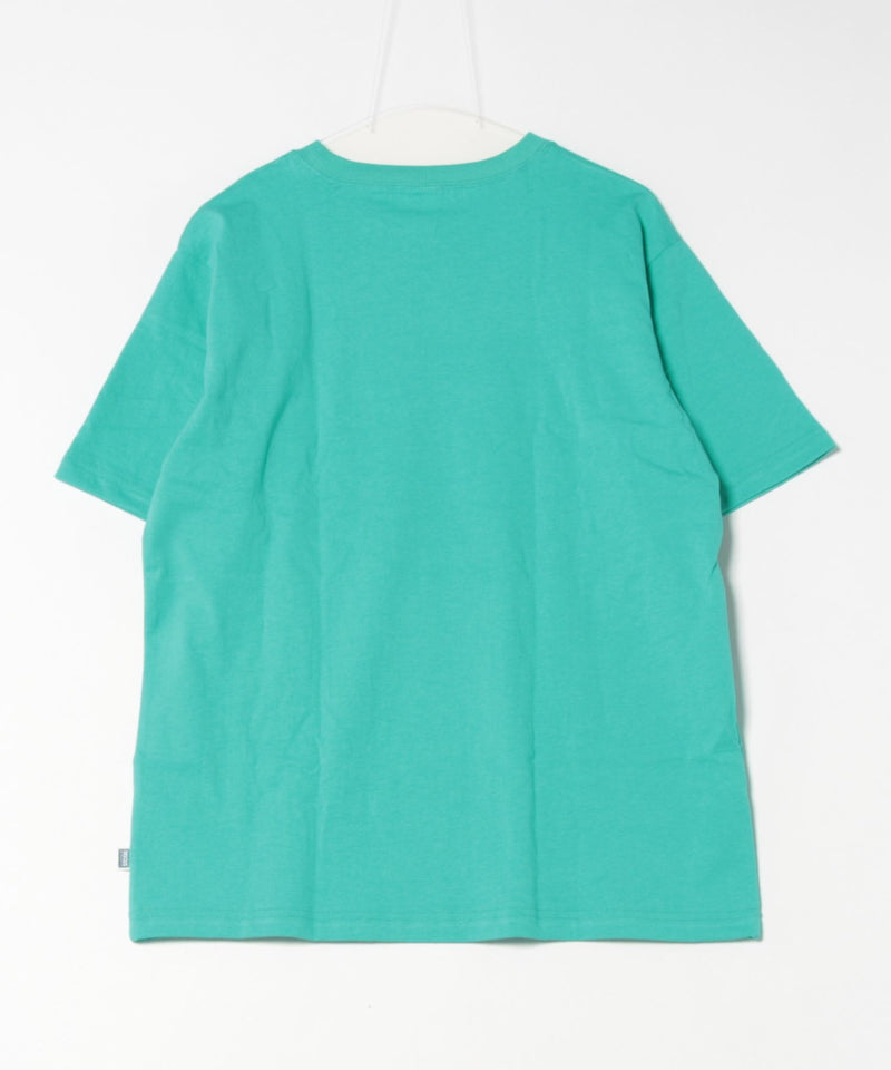 USAコットン ワッペンロゴ刺繍 無地 クルーネック半袖Tシャツ レディース メンズ【DISCUS/ディスカス】