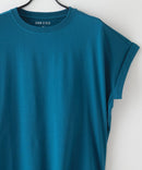 【汗染みの目立ちにくいTシャツ ZEROSTAIN/ゼロステイン】ロールカフラウンドヘムTシャツ レディース 汗染み防止 撥水加工 多機能 zo