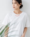 【汗染みの目立ちにくいTシャツ ZEROSTAIN/ゼロステイン】ロールカフサイドスリットTシャツ 撥水・UVカット機能付き レディース 快適Tシャツ zo