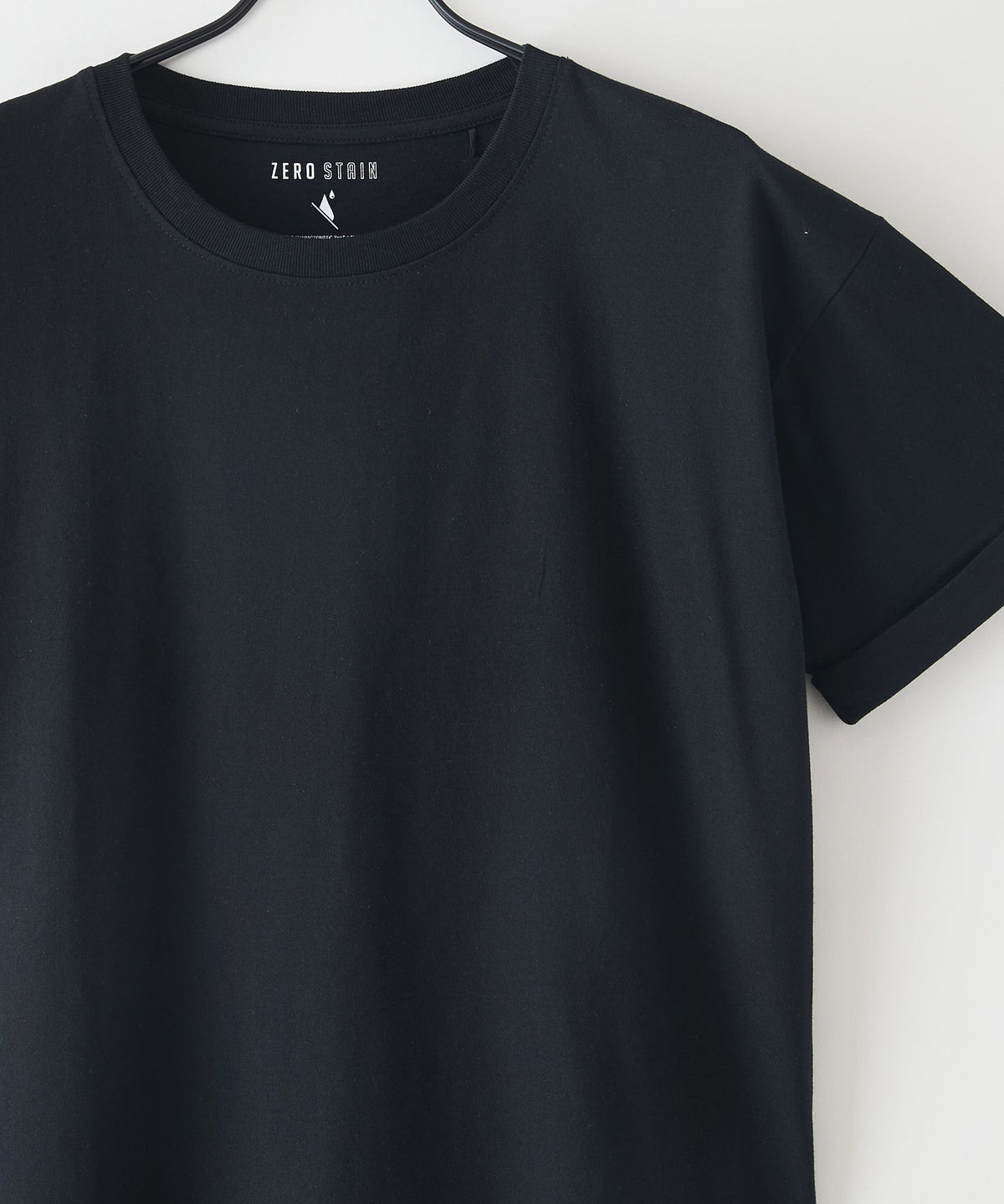 汗染みの目立ちにくいTシャツ ZEROSTAIN/ゼロステイン】ロールカフ