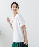 【汗染みの目立ちにくいTシャツ ZEROSTAIN/ゼロステイン】ロールカフサイドスリットTシャツ 撥水・UVカット機能付き レディース 快適Tシャツ zo