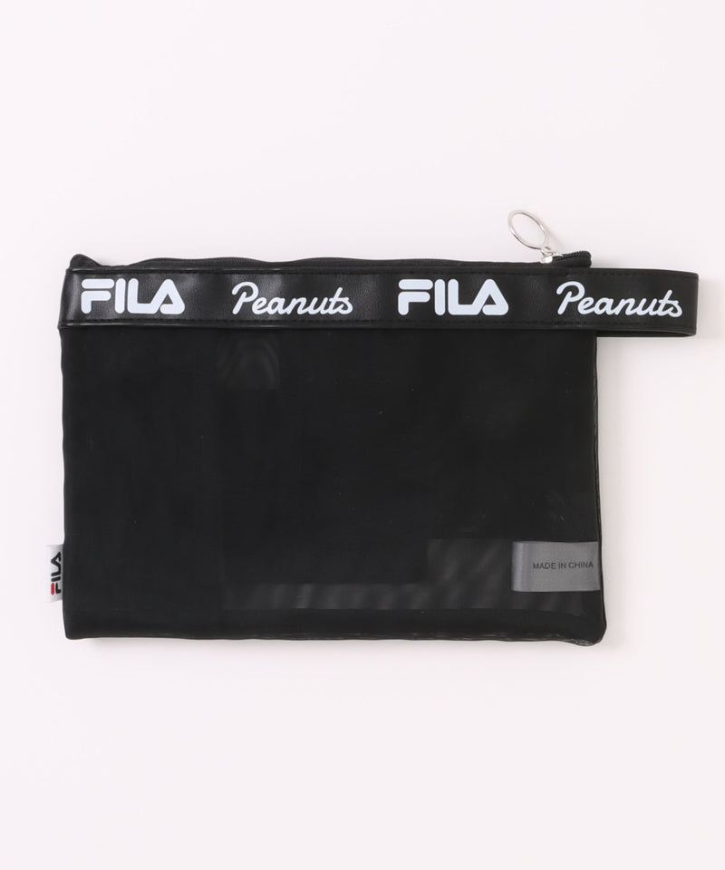 【FILA/フィラ ×PEANUTS/ピーナッツ】SNOOPY スヌーピー コラボ メッシュ ポーチ 小物入れ