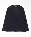 ドライリップル ボタンカーディガン 吸水速乾 ストレッチ イージーケア さらさら快適 BLUE STANDARD