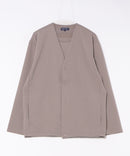 ドライリップル ボタンカーディガン 吸水速乾 ストレッチ イージーケア さらさら快適 BLUE STANDARD