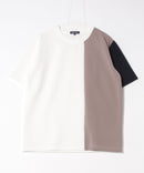 ドライリップル 切り替デザインTシャツ カットソー 吸水速乾 ストレッチ イージーケア さらさら快適 BLUE STANDARD