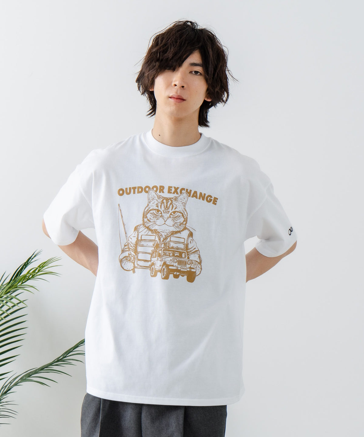 【AELFRIC EDEN】猫チェックパッチ☆ミニTシャツ ねこぶちさん 半袖 Tシャツ 汗だくニャッ 吸水速乾 UVカット