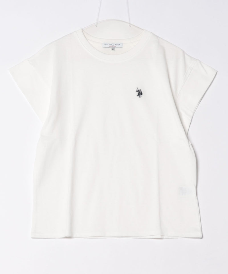 リラックスフィットワンポイント刺繍フレンチスリーブ Ｔシャツ 【U.S. POLO ASSN./ユーエスポロアッスン】　　　　　　　　　　　　　　　　　　　　　　　　　　　　　　　　　　　　　　　　　　　　　　　　　　　　　　　　　　　　