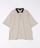 接触冷感COOLスムースジップポロ【BLUE STANDARD/ブルースタンダード】