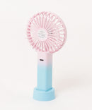 LEDグラデーションスリムファンP＊B  簡単操作 心地よい風 スタンド付き 風速3モード バッテリー 涼しいい 軽量