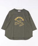 シュ－ズ柄 7分袖 Tシャツ【CONVERSE/コンバース】