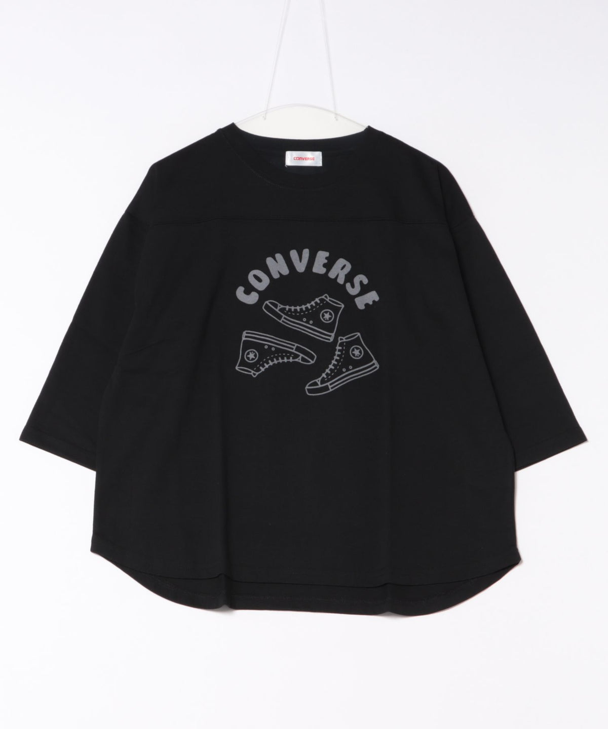 シュ－ズ柄 7分袖 Tシャツ【CONVERSE/コンバース】