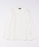 【Blue Standard/ブルースタンダード】ドライリップル フェイクレイヤード キーネックロンT カットソー 吸水速乾 ストレッチ イージーケア さらさら快適 晩夏初秋